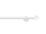 Gardinenstange GARESA "WHITE", weiß, L:440cm Ø:20mm, Eisen, Gardinenstangen, Gardinenstange, Vorhanggarnitur, verlängerbar, Wandmontage, Endknopf Spitze