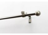 Gardinenstange GARESA "BOLTI mit offenem Träger", silber (mattchromfarben), L:420cm Ø:16mm, Metall, Gardinenstangen, Gardinenstange, Vorhanggarnitur, verlängerbar, Wandmontage, ohne Ringe