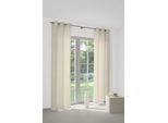 Vorhang WIRTH "Toco-Ranke" Gr. 3, beige, B:132cm H:225cm, Chenille, Polyacryl, Polyester, Gardinen, Vorhang