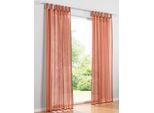 Gardine HEINE HOME Gr. 2, orange (terracotta), B:140cm H:175cm, Polyester, Gardinen, Gardine