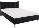Polsterbett, schwarz, B:150cm L:210cm, Bezug Bett: Microfaser (100% Polyester);Bonnell-Federkernmatratze: Mischgewebe (51% Polyprophlen, 39% Polyester, 10% Baumwolle);Kaltschaummatratze: Frottee (100% Polyester), Bezug abnehm- und waschbar bis 60C, WESTFALIA SCHLAFKOMFORT, Betten, Polsterbett