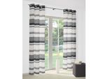 Vorhang WIRTH "Novara" Gr. 2, grau, B:135cm H:175cm, Jacquard, Baumwolle, Polyacryl, Polyester, Gardinen, Vorhang