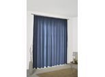 Vorhang WIRTH "Sepino" Gr. 2, blau, B:132cm H:180cm, Jacquard, Obermaterial: 75% Polyester, 25% Baumwolle, Gardinen, Vorhang