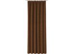 Vorhang WIRTH "Trondheim B", braun (schoko), B:132cm H:325cm, Chenille, Polyacryl, Gardinen, Vorhang, nach Maß