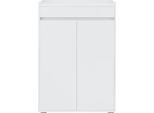 Schuhschrank OTTO HOME "Kosmo", weiß, B:80cm H:117,5cm T:35cm, Holzwerkstoff, Schränke, Schuhschrank, Breite 80 cm
