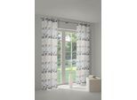 Vorhang WIRTH "Berlare" Gr. 4, grau (hellgrau), B:132cm H:245cm, Jacquard, Baumwolle, Polyester, Gardinen, Vorhang