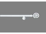 Vorhangstange GOOD LIFE "Espiral" Gr. 5, weiß, L:200cm Ø:20mm, Metall, Gardinenstangen, Vorhangstange