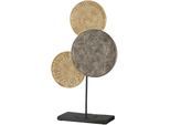 Dekoobjekt CASABLANCA BY GILDE "Skulptur rund Esculpida naturfarben H. 44 cm", beige (naturfarben), B:27cm H:44cm T:9,5cm, Kunstharz, Dekofiguren, Dekoobjekt