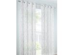 Gardine HEINE HOME Gr. 1, silber (silberfarben), B:140cm H:145cm, Polyester, Gardinen, Gardine