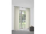 Vorhang WIRTH "Telfort" Gr. 2, grau, B:132cm H:175cm, Jacquard, Baumwolle, Polyester, Gardinen, Vorhang