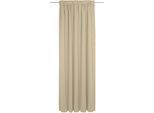 Vorhang ADAM "Uni Collection light", beige, B:142cm H:395cm, Baumwolle (Bio-Baumwolle), Gardinen, Vorhang, aus 100% Bio-Baumwolle
