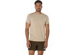 Laufshirt ASICS "ROAD SEAMLESS SS TOP", Herren, Gr. S, beige (cream), Obermaterial: 65% Polyamid, 35% Polyester, normal, Rundhals, Shirts Laufshirt