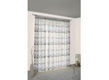 Vorhang WIRTH "Berlare" Gr. 1, grau (hellgrau), B:132cm H:145cm, Jacquard, Baumwolle, Polyester, Gardinen, Vorhang