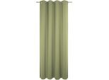 Vorhang WIRTH "Sunday", grün (oliv), B:142cm H:225cm, Jacquard, Baumwolle, Polyester, Gardinen, Vorhang, nach Maß