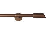 Gardinenstange GARESA "ZYLI", braun (bronzefarben), L:280cm Ø:16mm, Holzwerkstoff, Metall, Gardinenstangen, Gardinenstange, Vorhanggarnitur, verlängerbar, Knopf abgeschrägt, ohne Ringe