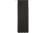 Vorhang ADAM "Feathers" Gr. 5, schwarz-weiß (weiß, schwarz), B:142cm H:255cm, Jacquard, Baumwolle, Gardinen, Vorhang, aus 100% Bio-Baumwolle