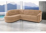 Ecksofa SIT & MORE "Savoni L-Form", braun (cappuccino), B:267cm H:90cm T:206cm, NaturLEDER (echtes Rindsleder) in Sitz und Rücken. Korpus in passendem Kunstleder SOFTLUX bezogen;Luxus-Microfaser (100% Polyester);Struktur ( 100% Polyester);Luxus-Microfaser ALTARA NUBUCK (100% Polyester), Sofas, Ecksofa, wahlweise mit Bettfunktion