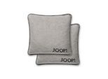 Dekokissen JOOP "Kissenhülle UDF Doubleface 2er Pack" Gr. S, grau, B:50cm, Obermaterial: 58% Baumwolle CO. 35% Polyacryl PAN. 7% Polyester PES., Dekokissen_Sitzkissen_Kissenhüllen, Dekokissen