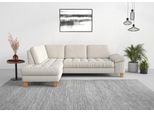 Ecksofa SIT & MORE "Westham L-Form", beige (creme), B:261cm H:88cm T:179cm, 90% Polyester 10%Polyamid, Sofas, Ecksofa, mit Ottomane, mit oder ohne Bettfunktion, Bettkasten, Verstellung