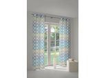 Vorhang WIRTH "Zirbello" Gr. 3, blau, B:132cm H:225cm, Jacquard, Baumwolle, Polyester, Gardinen, Vorhang