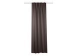 Vorhang HOME BASICS "BLACKY" Gr. 1, grau (stein), B:140cm H:145cm, Polyester, Gardinen, Vorhang, Kombibandschal BLACKY Uni