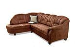 Ecksofa HOME AFFAIRE "Budapest zeitlos & elegant, bequeme Armlehnen, L-Form", braun (mokka), B:242cm H:84cm T:80cm, Sofas, Ecksofa, wahlweise mit Bettfunktion, mit Recamiere oder Ottomane