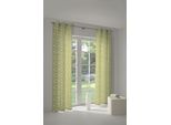 Vorhang ADAM "Retro Floret" Gr. 1, grün (hellgrün), B:145cm H:145cm, Jacquard, Baumwolle (Bio-Baumwolle), Gardinen, Vorhang, aus 100% Bio-Baumwolle