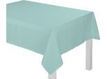 Tischdecke ADAM "Uni Collection" Gr. 5, blau (helltürkis), B:145cm L:250cm, Bio-Baumwolle, Tischdecken, Tischdecke, aus 100% Bio-Baumwolle