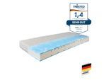 Gelschaummatratze BECO "GUMO, 7 Zonen Matratze 90x200,140x200 und mehr, weiche & feste Seite", weiß, B:160cm H:20cm L:200cm, Bezug: 100% Polyester. Steppfüllung: 100% Polyester, Matratzen, Gelschaummatratze, druckentlastende Gelschaumauflage,atmungsaktiv, Partner-/Wendematratze