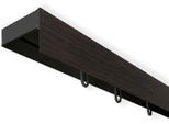 Gardinenschiene SN DECO GROUP "Vorhangschiene SH (1) mit Blende 5 cm" Gr. 7, schwarz (schwarz, wengefarben), L:360cm T:4,7cm, Kunststoff, Gardinenstangen, Gardinenschiene