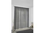 Vorhang WIRTH "Sunday", grau (dunkelgrau), B:142cm H:235cm, Jacquard, Baumwolle, Polyester, Gardinen, Vorhang, nach Maß