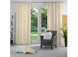 Vorhang WIRTH "Telfort" Gr. 1, gold (goldfarben), B:132cm H:145cm, Jacquard, Baumwolle, Polyester, Gardinen, Vorhang