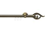 Gardinenstange LIEDECO "Innenlaufgarnitur 20 mm Blues Bessie" Gr. 4, gold (messingfarben, antikgoldfarben), L:240cm Ø:20mm, Eisen, Gardinenstangen, Gardinenstange, Gardinenstange Komplett