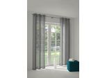 Vorhang WIRTH "LORCA" Gr. 5, grau, B:132cm H:255cm, Obermaterial: 66% Polyester, 34% Baumwolle, Gardinen, Vorhang