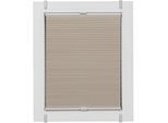 Plissee SUNLINES, beige (sand, weiß, weiß), B:70cm H:155cm, Obermaterial: 100% Polyester, Plissees, Plissee, verspannt mit Simply-Fix Klemmträger, Wabenplissee, nach Maß
