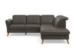 Ecksofa SIT & MORE "Romero L-Form", grau (anthrazit), B:250cm H:91cm T:220cm, 100% Polyester, Sofas, Ecksofa, wahlweise mit oder ohne TV-Funktion, Bettfunktion, Bettkasten