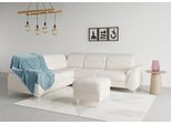 Ecksofa SIT & MORE "Sinatra L-Form", beige (creme), B:251cm H:85cm T:231cm, 100% Polyester, Sofas, Ecksofa, optional mit Kopfteilverstellung und Armteilfunktion
