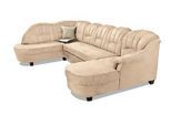 Wohnlandschaft HOME AFFAIRE "Budapest, viel Platz, Breite 288cm, zeitlos und elegant, U-Form", beige (natur), B:288cm H:84cm T:80cm, Sofas, Wohnlandschaft, wahlweise mit Bettfunktion