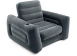 Luftsessel INTEX "Pull Out Chair", grau, Luftbetten, B/H/L: 117cm x 66cm x 224cm, Vinyl, Luftsessel, B:117cm H:66cm L:224cm