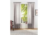 Vorhang "Lanea" Gr. 4, grau, B:135cm H:245cm, Baumwolle, Polyester, LEGER HOME BY LENA GERCKE, Gardinen, Vorhang, Leinenoptik, 1 Schal, verschiedene Größen