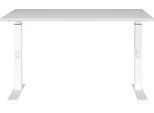 Schreibtisch GERMANIA "Downey", weiß (lichtgrau, weiß, weiß, lichtgrau), B:120cm H:91cm T:80cm, Tische, Schreibtisch, höhenverstellbar von 68-91 cm, verfügbar in verschiedenen Breiten