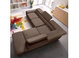 Ecksofa SIT & MORE "Alcatraz L-Form", braun (schoko), B:272cm H:94cm T:226cm, Struktur fein (97% Polyester, 3% Polyamid);Luxus-Microfaser ALTARA NUBUCK (95% Polyester, 5% Baumwolle);Struktur (100% Polyester), Sofas, Ecksofa, wahlweise mit Bettfunktion