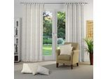 Vorhang WIRTH "Gospic" Gr. 2, braun, B:132cm H:175cm, Jacquard, Baumwolle, Polyester, Gardinen, Vorhang