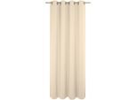 Vorhang WIRTH "Newbury", beige, B:130cm H:285cm, Baumwolle, Polyester, Gardinen, Vorhang, nach Maß