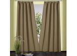Vorhang WECKBRODT "Sento" Gr. 3, braun (schlamm), B:135cm H:230cm, Baumwolle, Polyester, Gardinen, Vorhang, Baumwolle, blickdicht, matte Struktur, unifarben, Gardine, Store