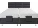 Boxbett, grau (anthrazit), B:214cm L:210cm, Box und Kopfteil: Feinstrukturstoff (77% Polyester und 23% Viskose);Bezug der Obermatratze: 100% Polyester, WESTFALIA SCHLAFKOMFORT, Komplettbetten, Boxbett, mit Motor in diversen Ausführungen