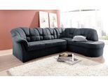 Ecksofa DOMO COLLECTION "Papenburg, zeitlose Rückensteppung, elegante Armlehne, L-Form", schwarz, B:241cm H:84cm T:178cm, Kunstleder SOFTLUX;Luxus-Microfaser (100% Polyester);Struktur ( 90% Polyester, 10% Polyacryl);Microfaser PRIMABELLE (100% Polyester), Sofas, Ecksofa, mit Ottomane, wahlweise mit Bettfunktion