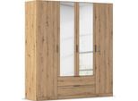 Kleiderschrank RAUCH "Drehtürenschrank Schrank Garderobe Ankleide Schlafzimmer LAGOA", eiche artisan, B:181cm H:197cm T:54cm, Holzwerkstoff, Schränke, Kleiderschrank, geräumige Schubladen, 3 Breiten, optional mit Aufsatz MADE IN GERMANY