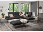 Ecksofa W.SCHILLIG "broadway, Designsofa, mit tollem Sitzkomfort, L-Form", grau (anthrazit s37), B:284cm H:94cm T:224cm, Stoff S37 (100% Polyester): Luxus-Microfaser in Lederoptik, Sofas, Ecksofa, Sitztiefenverstellung, Kopfteil- & Seitenteilverstellung, Breite 284cm