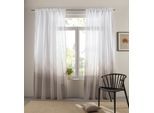 Gardine BRUNO BANANI "Nevalla" Gr. 1, beige, B:130cm H:145cm, Baumwolle, Baumwolle, Gardinen, Gardine, Schal mit Farbverlauf, moderner Hingucker, Vorhang, jedes Zimmer